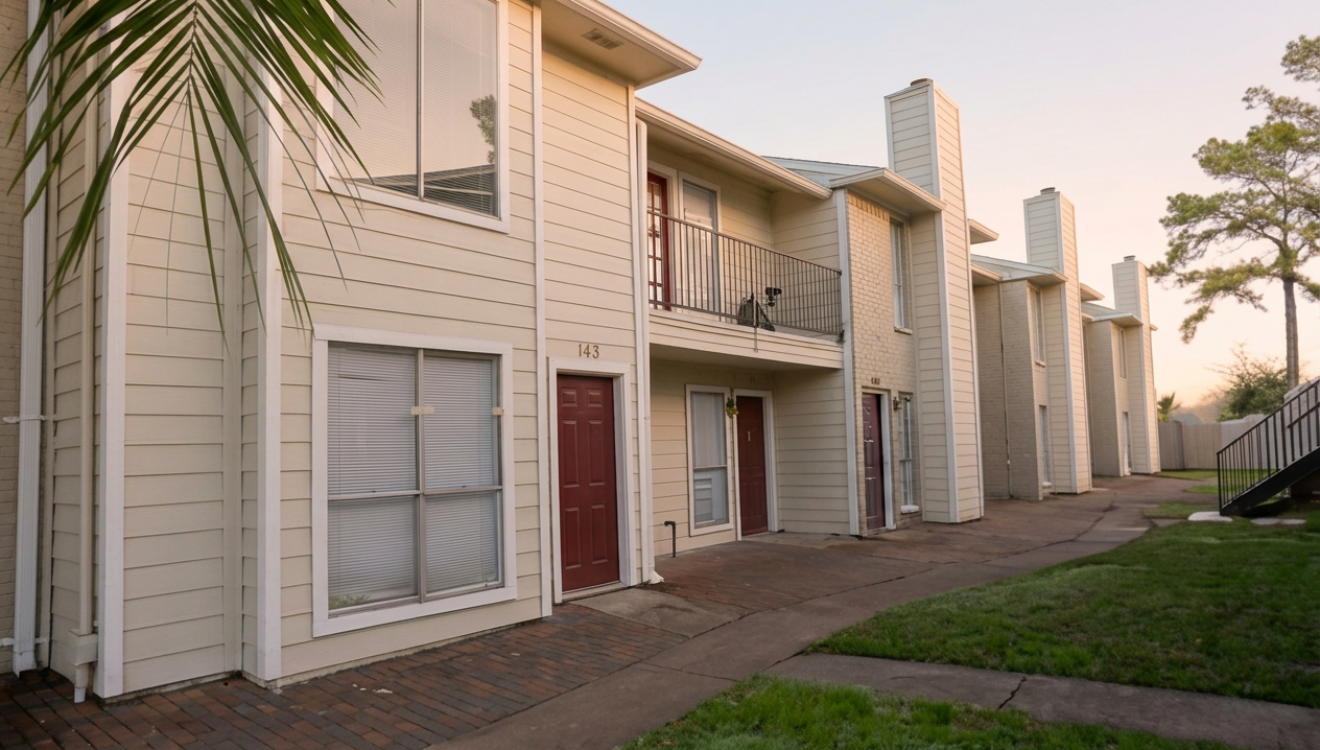 Falls of Kirkwood apartment exterior in Houston, TX